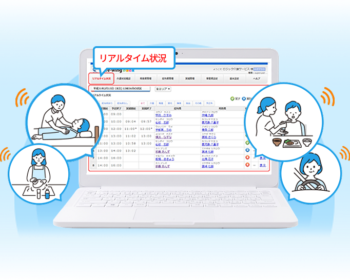 パソコンで見るリアルタイム状況
